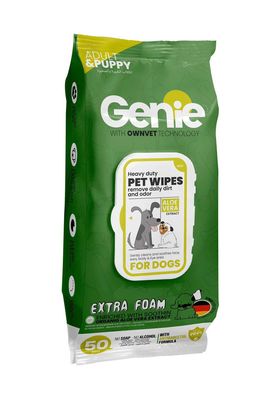 Genie Wipes For Dogs - 50 Wipes - PetYard