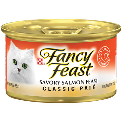 PURINA FANCY FEAST Classic Savory Salmon Wet Cat Food 85g - PetYard