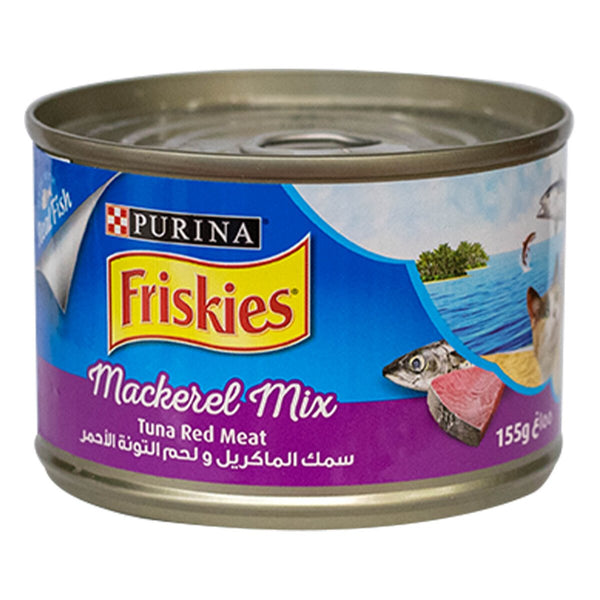 Purina Friskies Mackerel Mix Tuna Red Meat Cat Food 155 g - PetYard