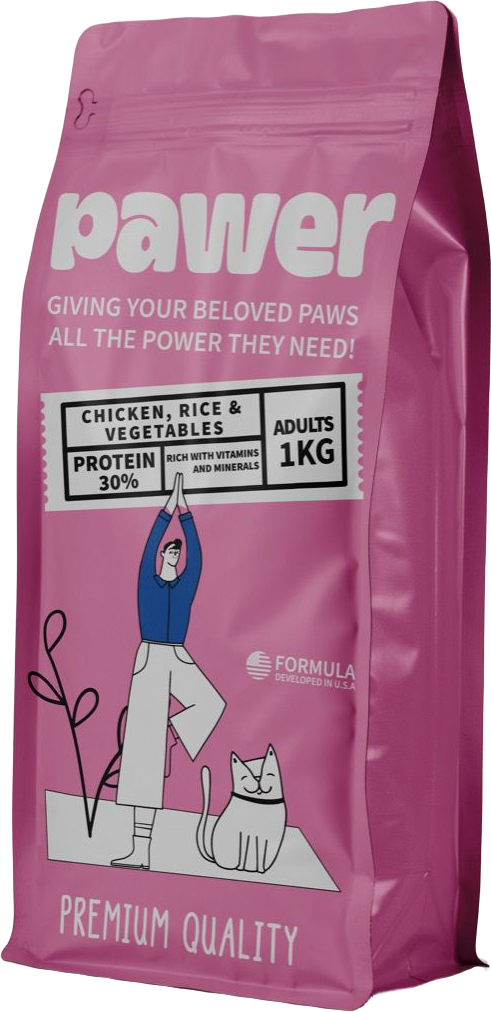 Pawer Adult Cat Dryfood 1kg - PetYard