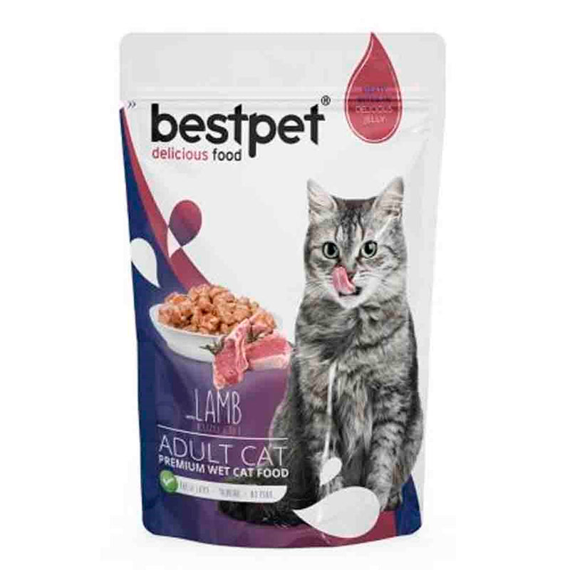 bestpet Meaty Bites in Delicious Jelly Adult Cat with lamb Wet Food 85 g - PetYard