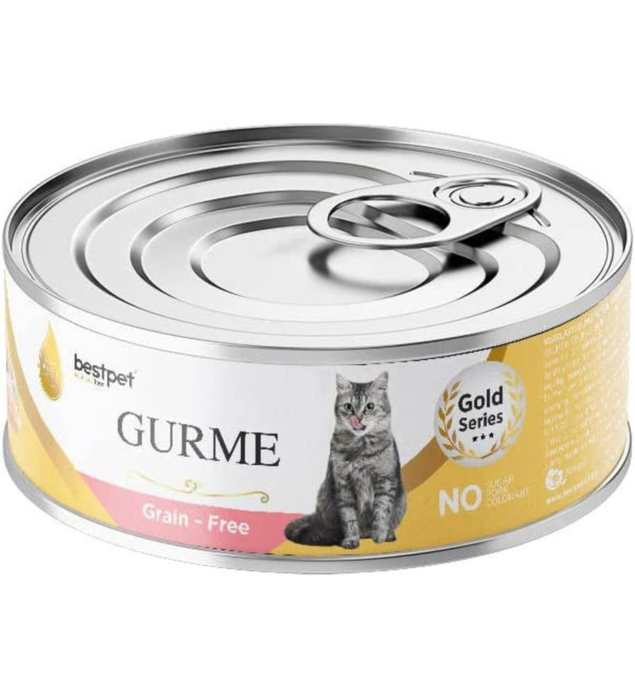 bestpet Gurme Grain Free With Salmon Sterilized Adult Cat Wet Food C