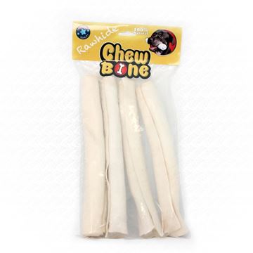 Chew Bone Roller Rawhide 25Cm 4 Pieces - PetYard