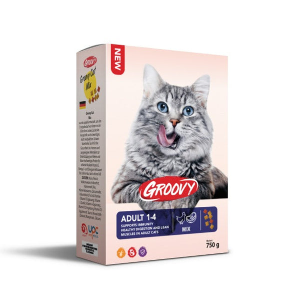 Groovy Mix With Chicken & Meat Adult Cat Dry Food 750 g - PetYard