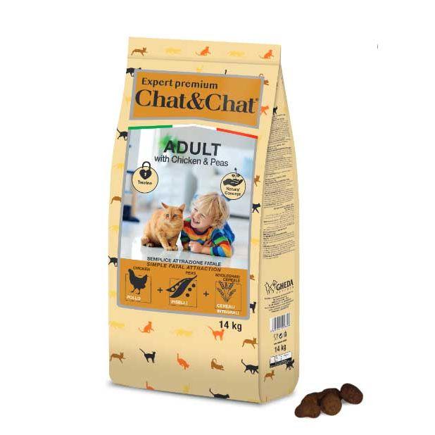 Expert Chat & Chat Adult Cat Food ًWith Chicken & Peas 14 Kg - PetYard