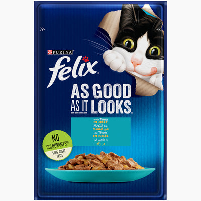 PURINA FELIX As Good as it Looks Tuna Wet Cat Food Pouch 85g - PetYard