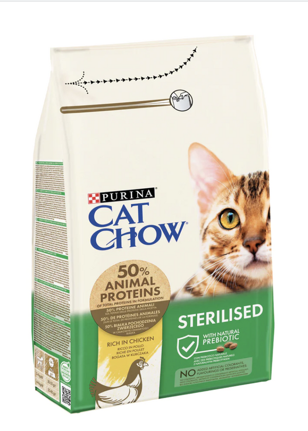 Cat Chow Sterilised Rich in Chicken Adult Cat Dry Food - PetYard