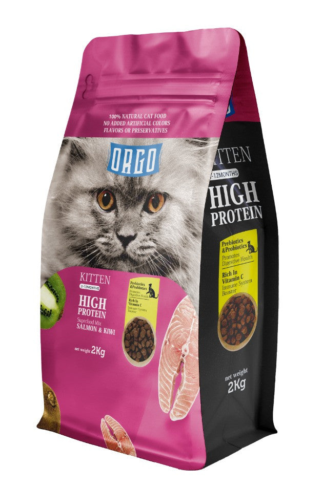 Orgo Kitten Dryfood (Salmon&Kiwi) 2kg - PetYard