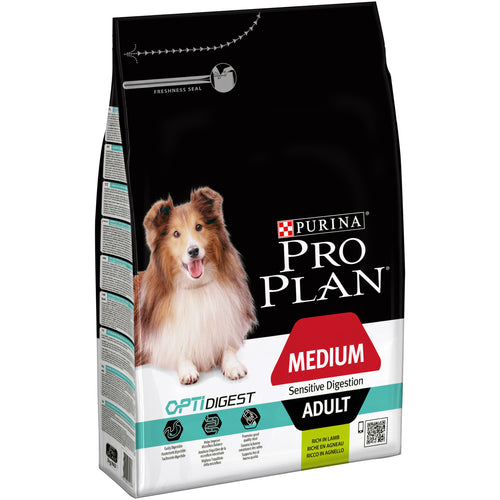 PURINA® PRO PLAN® Dog Medium Adult Sensitive Digestion with OPTIDIGEST® Rich in Lamb Dry Dog Food - 3 KG - PetYard